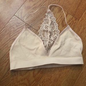 Out from under lace racer back pink bralette